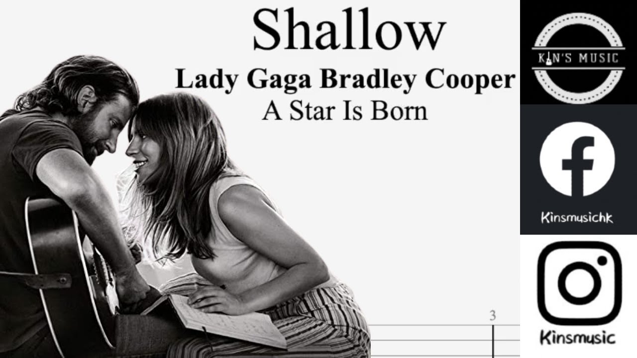 Lady Gaga, Bradley Cooper - Shallow｜結他指彈獨奏譜｜簡易版｜Guitar TAB ｜Easy