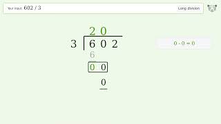 Long Division Problem 602/3: Step-by-Step Video Solution