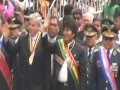 EVO MORALES DESFILANDO EN EL ANIVERSARIO DE ORURO 2012