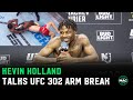 Kevin Holland reacts to breaking opponent