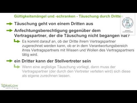 WPR1 (BGB AT) - 174/252 - Täuschung durch Dritten