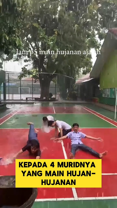 momen lucu ketika jam pelajaran murid sekolah malah main hujan-hujanan ‼️#lucu #ngakak #guru #murid