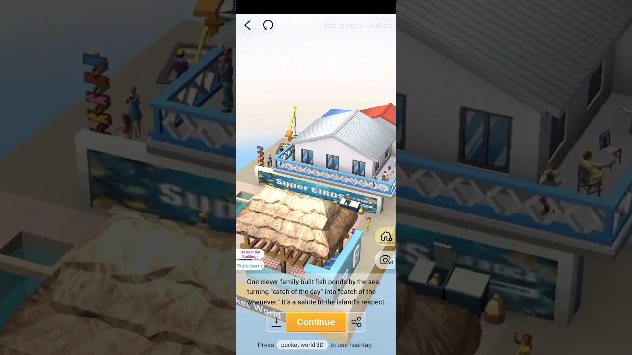 Pocket World 3D - Santa Cruz Islet - Seaside Fish Ponds