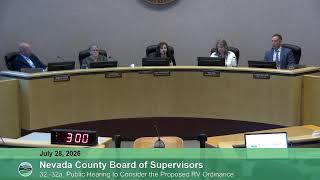 Nevada County Board of Supervisors Meeting July 28 2026