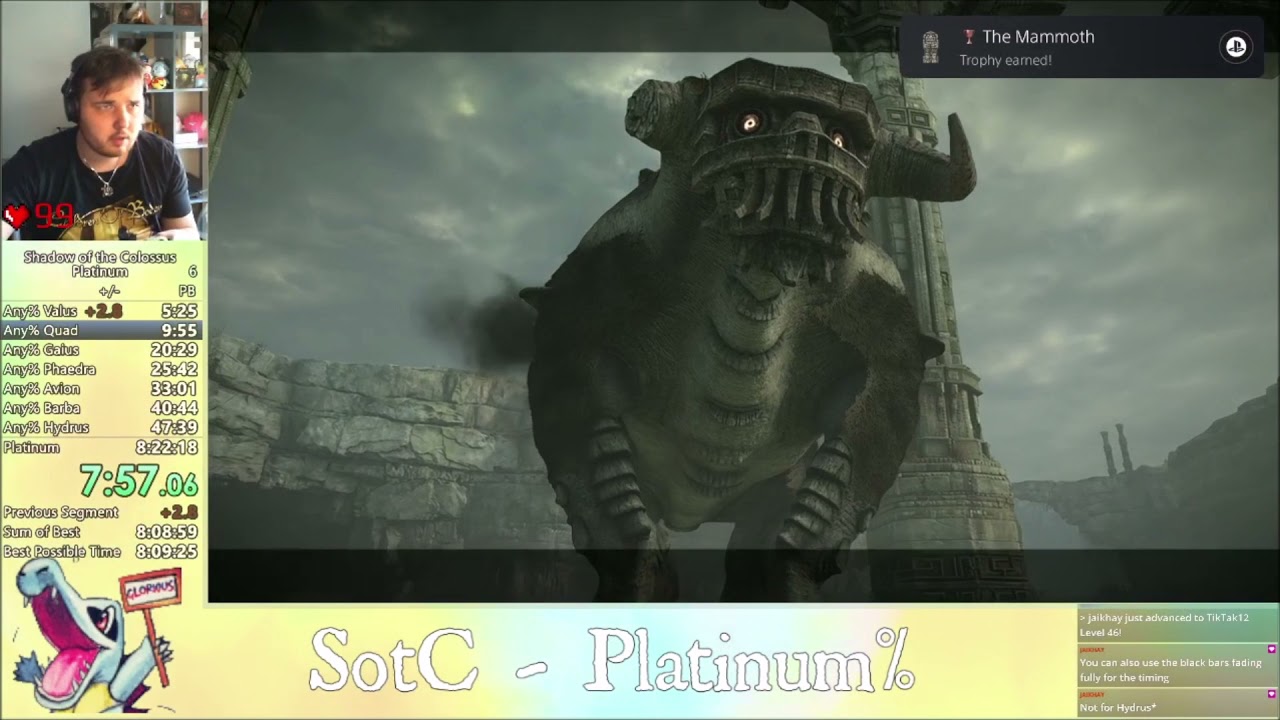 WR] Shadow of the Colossus (2018) Platinum speedrun in 6:56:33 