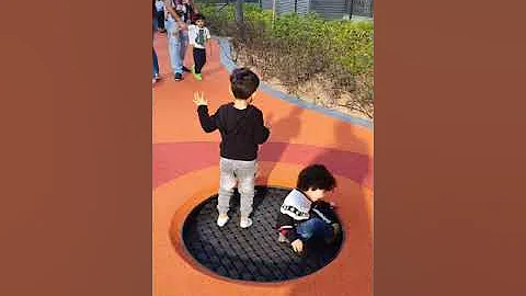 Playing in the Glaria Mall Abu Dhabi park