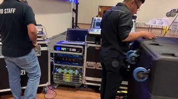 Audio lineal Martin Audio con Digico mixer y Martin RUSH MH3 iluminacion