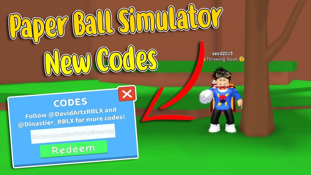ROBLOX PAPER BALL SIMULATOR ALL NEW CODES YouTube