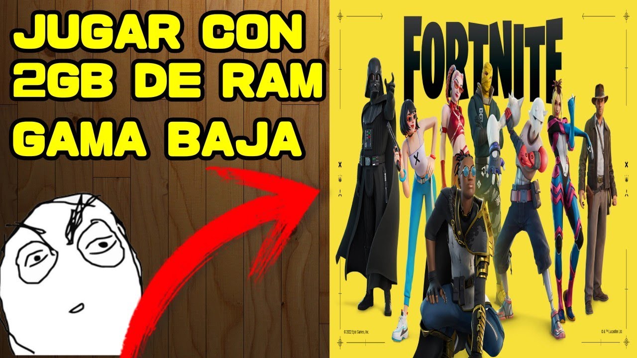 JUGAR FORTNITE EN PC DE BAJOS RECURSOS / SOLO NECESITAS 2GB DE RAM