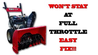 Yard Machines Won't Stay Running at Full Throttle