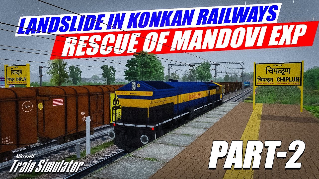 PART 2 REAL RESCUE ACTION OF MANDOVI EXP IN KONKAN LANDSLIDE 10104 10104-madgaon-mumbai-cst-mandovi-express-arriving-vaibhavwadi-konkan