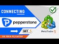  how to create and connect or link pepperstone broker account to metatrader 5 mt5