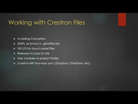 Using Git with Crestron SIMPL and VTP Projects