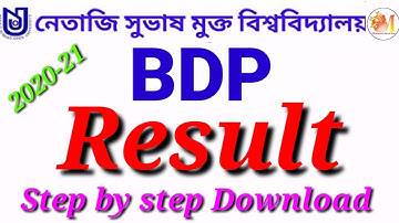 NSOU BDP Online Final Exam Result Published || NSOU BDP Result 2021 Published