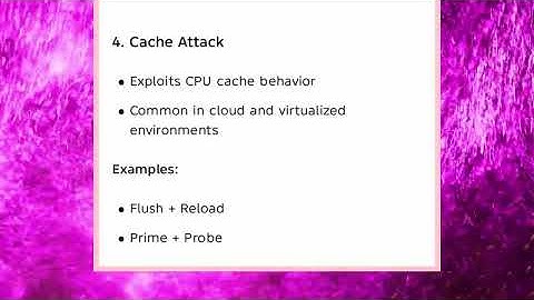 EC3401 UNIT 5 Side Channel Attack (in Network Security)