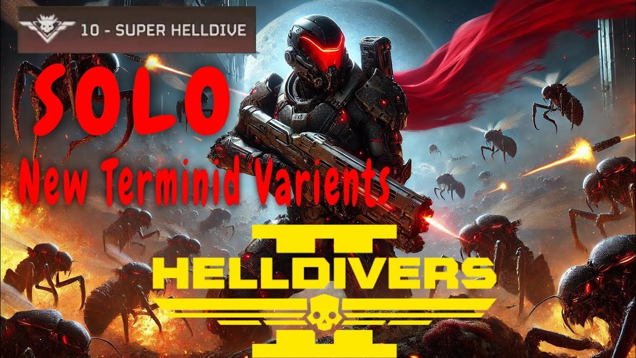 INSANE New Gloom Enhanced Terminids! Solo Level 10 Super Helldive ...