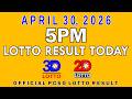5pm Lotto Result Today April 30 2026 Swertres 3D Lotto Ez2 2D Lotto PCSO