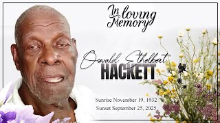 Celebrating the Life of Oswald Ethelbert Hackett