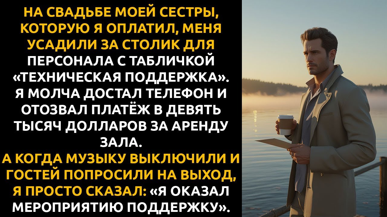Сестра назвала меня ТЕХПОДДЕРЖКОЙ на свадьбе, которую я оплатил — и я решил ЗАБРАТЬ свой подарок.