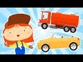 Cars and trucks and things that go. Animation compilation. A family cartoon.