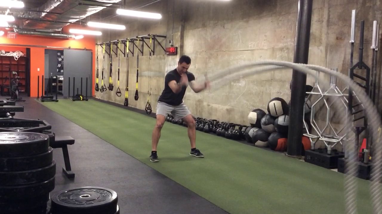 Battling Ropes double Waves Bicep Concentric - YouTube