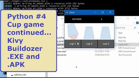 Python #4 Cup game Kivy Buildozer .EXE and .APK 240912