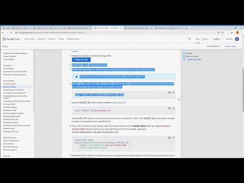 Setting Up Google AutoML Services
