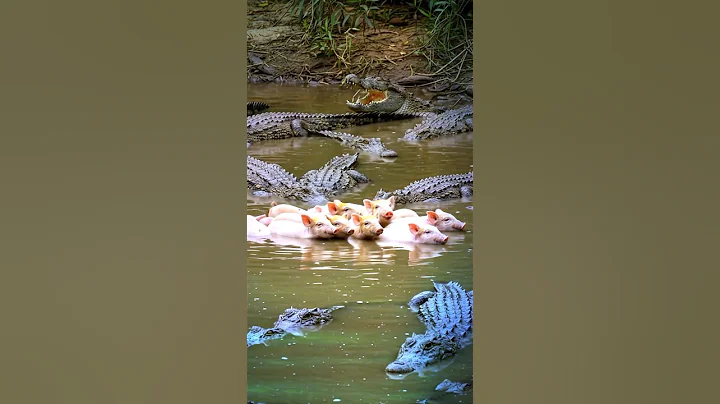 Wild Boars vs Crocodiles #shorts #wildlife #animals