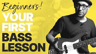 Video thumbnail of "Beginner Bass Lesson (Your Very First Steps)"