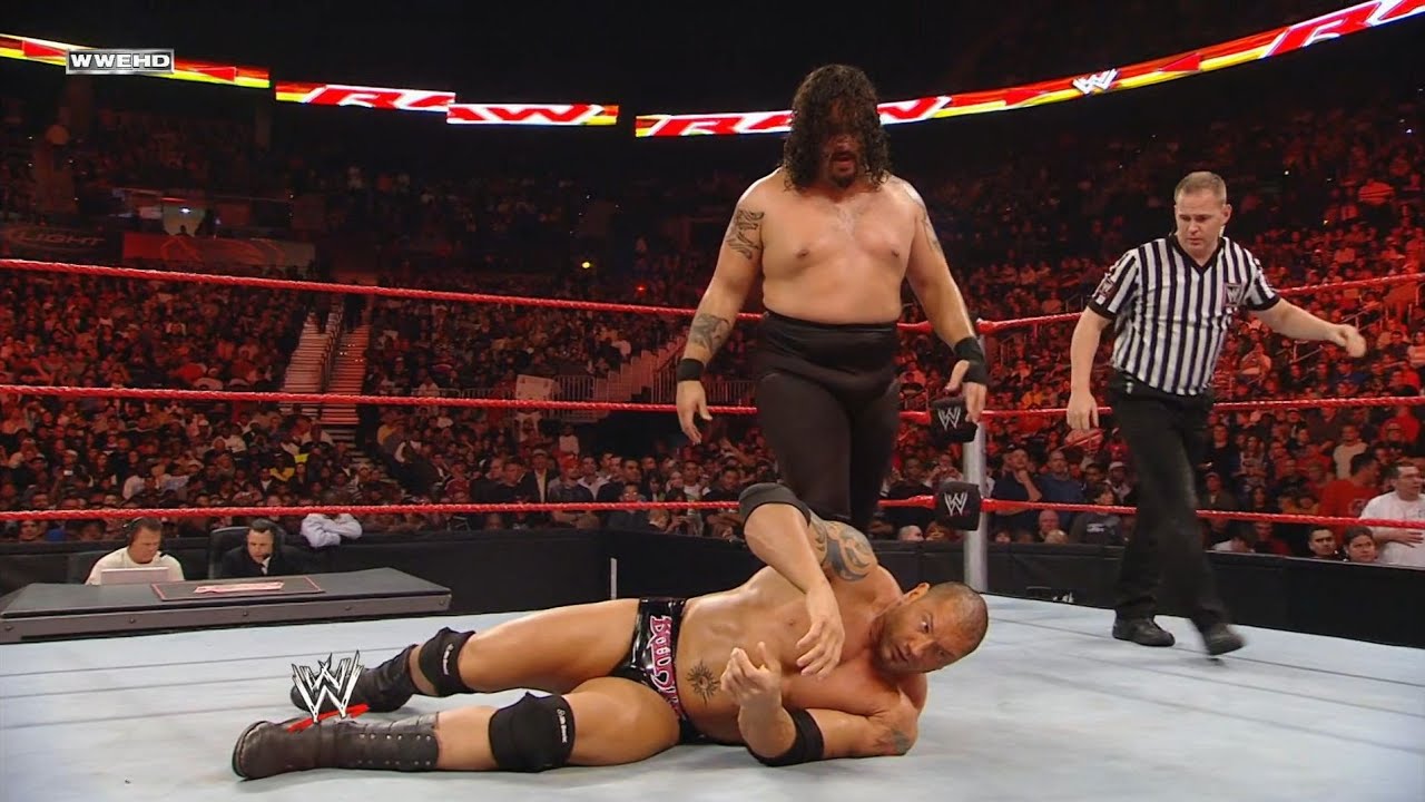 ⁣Batista vs Manu (Manu Debut In WWE): WWE Raw November 17, 2008 HD