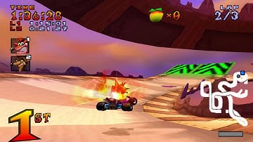 Crash Team Racing (NTSC) 101% Walkthrough - Part 21 -  Pinstripe