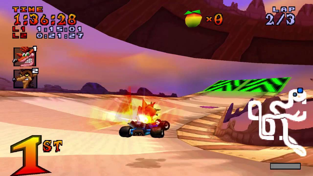 Crash Racing Key Crash Team Racing (NTSC) 101% Walkthrough - Part 21 - Pinstripe's ...