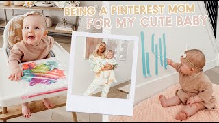 being a pinterest mom during quarantine!! diy baby toys and new dinner recipe!