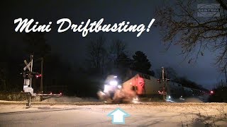 Amtrak Hits Mini Snow Drift