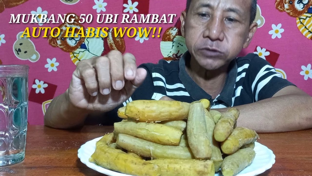 WOW!! MUKBANG 50 UBI RAMBAT AUTO HABIS