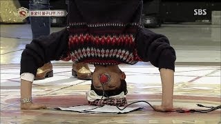 BAP, 물구나무 서서 노래하기 실패 @놀라운 대회 스타킹 131102