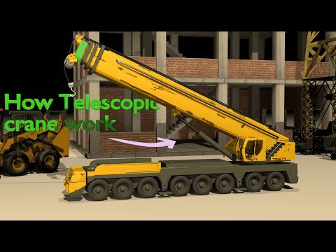 How Telescopic Cranes Work 3D Animation Explained