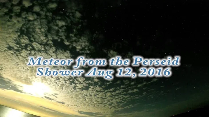 2016 New Perseid Meteor Shower time lapse Aug 12 Jim Baugh Outdoors TV from Eastern Shore