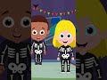 Five Little Skeletons #halloween #viral #cartoon #baby #trendingshorts