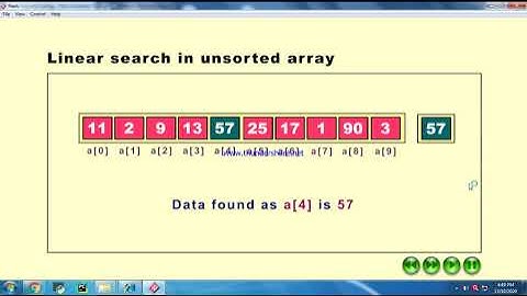 Linear search in unsorted array