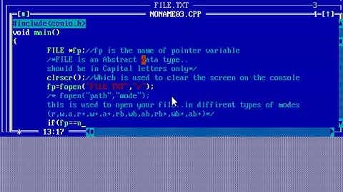 How to open a Text File in TurboC and check whether a File Exists or Not
