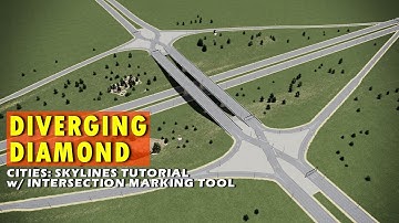 How to make realistic Diverging Diamond Interchange in Cities: Skylines