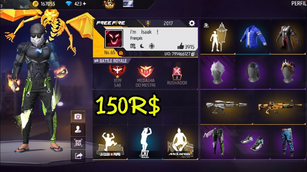 COMPREI UMA CONTA DE FREE FIRE POR 150 REAIS