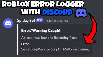 Roblox To Discord Error Logger With Webhooks! | Model in Discord