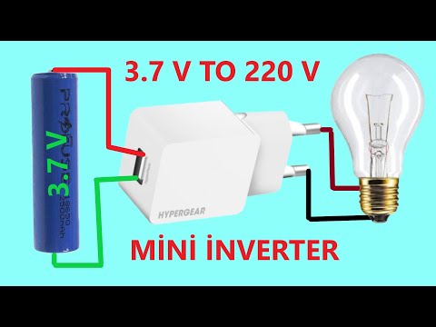 3.7 VOLT 220 VOLT İNVERTER DEVRESİ - ESKİ ŞARJ ALETİNDEN-  Mini inverter 3.7 V to 220V