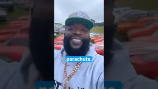 Parachuter lands at Rick Ross backyard during Car Show