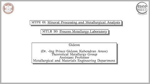 Introductory lecture on Mineral Processing courses