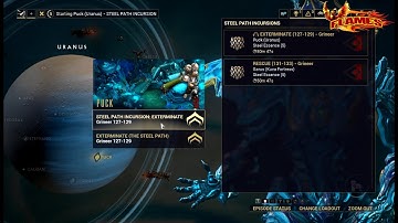 Warframe Steel Path Incursion Puck (Uranus) Mission Exterminate level 127-129