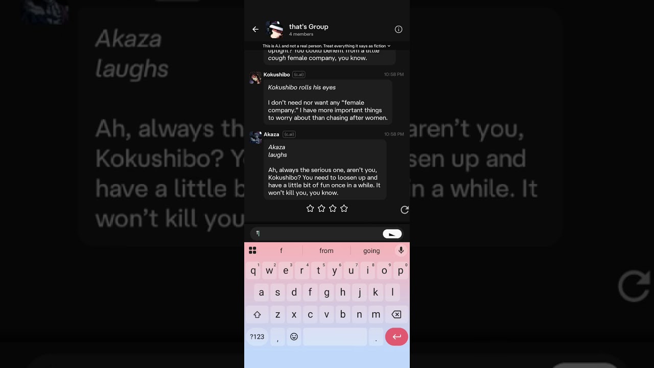 Weird ahh group chat on character ai