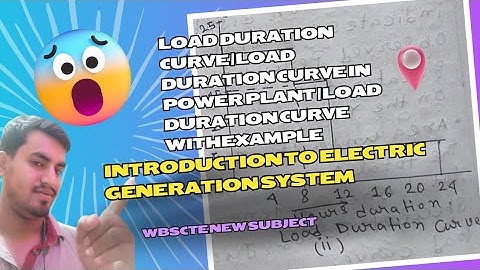 load duration curve | load duration curve in power plant | Intro. to Electric Generation|Part 2| L6
